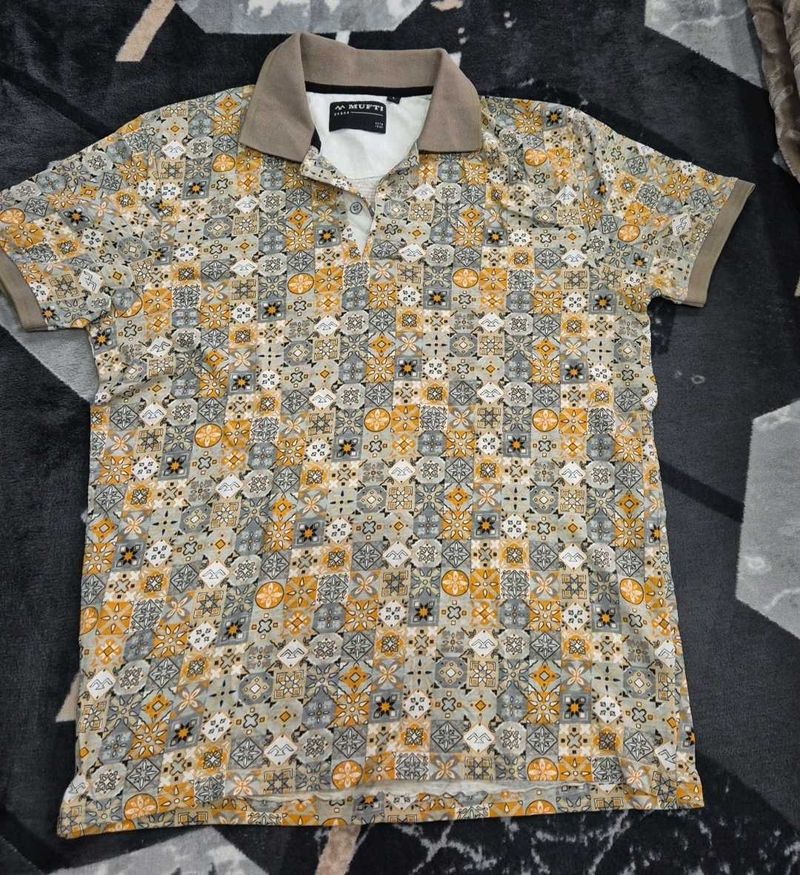 Patterned Mufti Polo Shirt