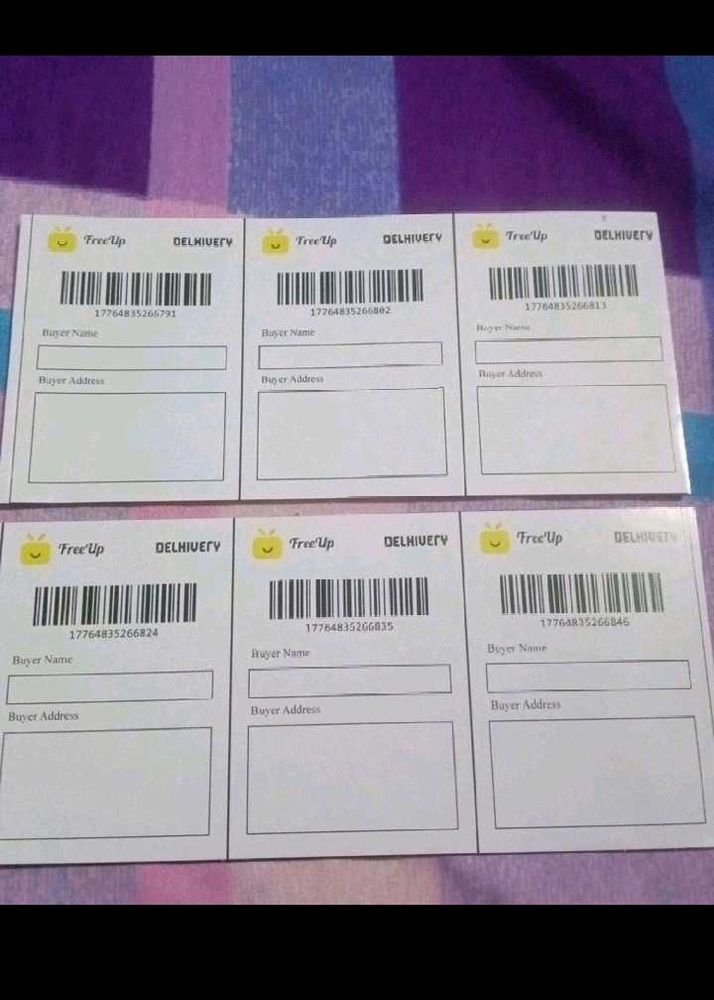 Non Sticky Shipping Label