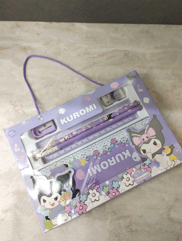 Kawaii Kuromi Pencil Case Set