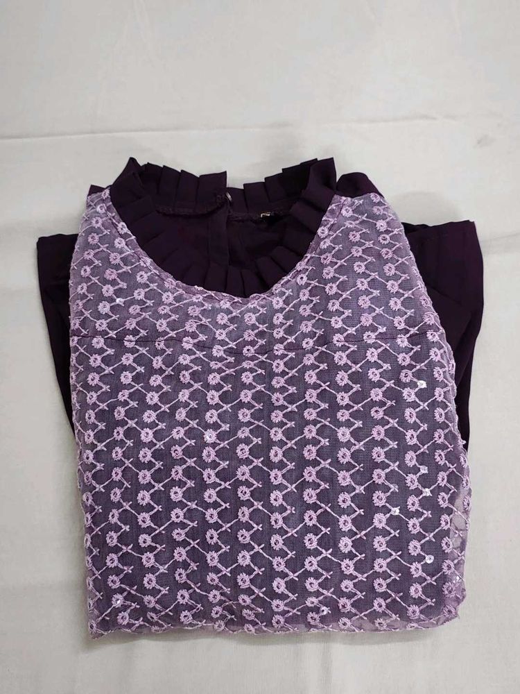 Women Purple Tops/Short Kurti 💟