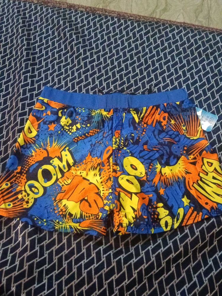 Swimming Trunks Funky Graphic Print Shorts
