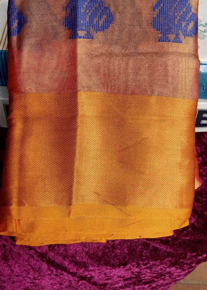 Orange &amp; Blue Saree