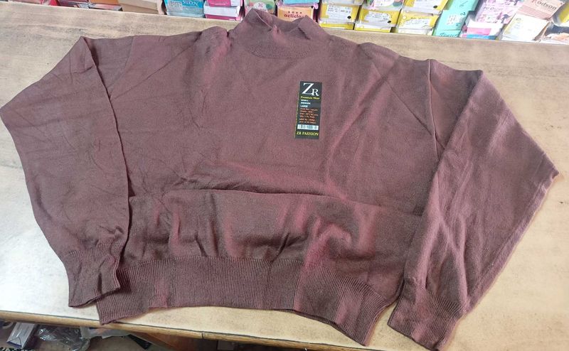 Brown Turtleneck Sweater