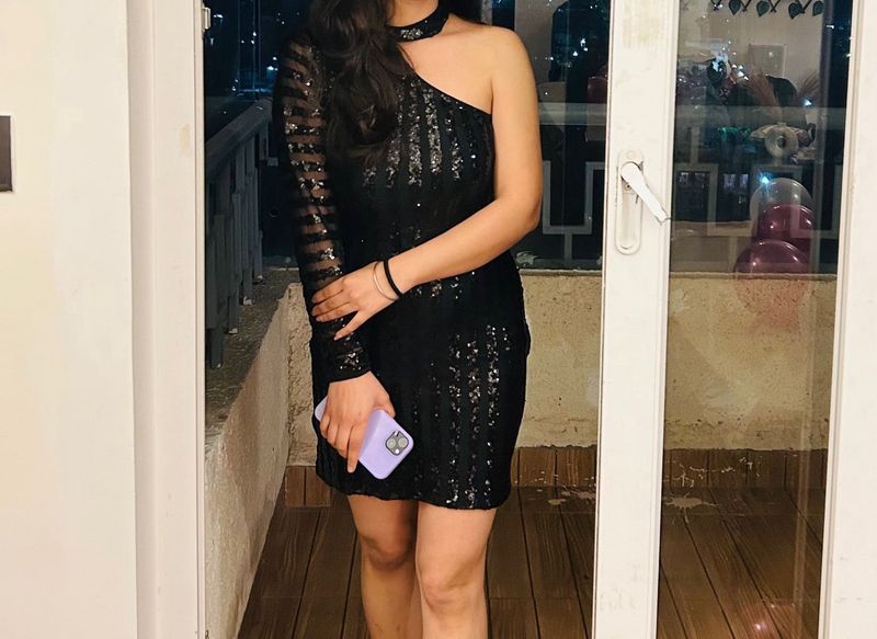 Sparkling One-Shoulder Mini Dress