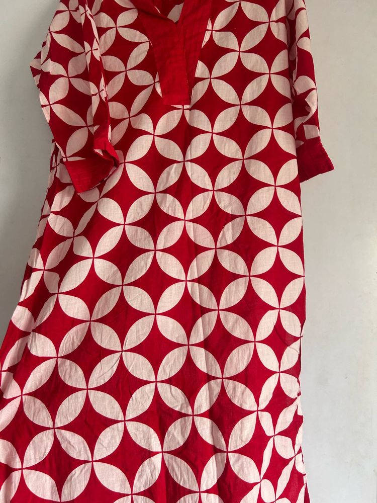 Red Kurta Set