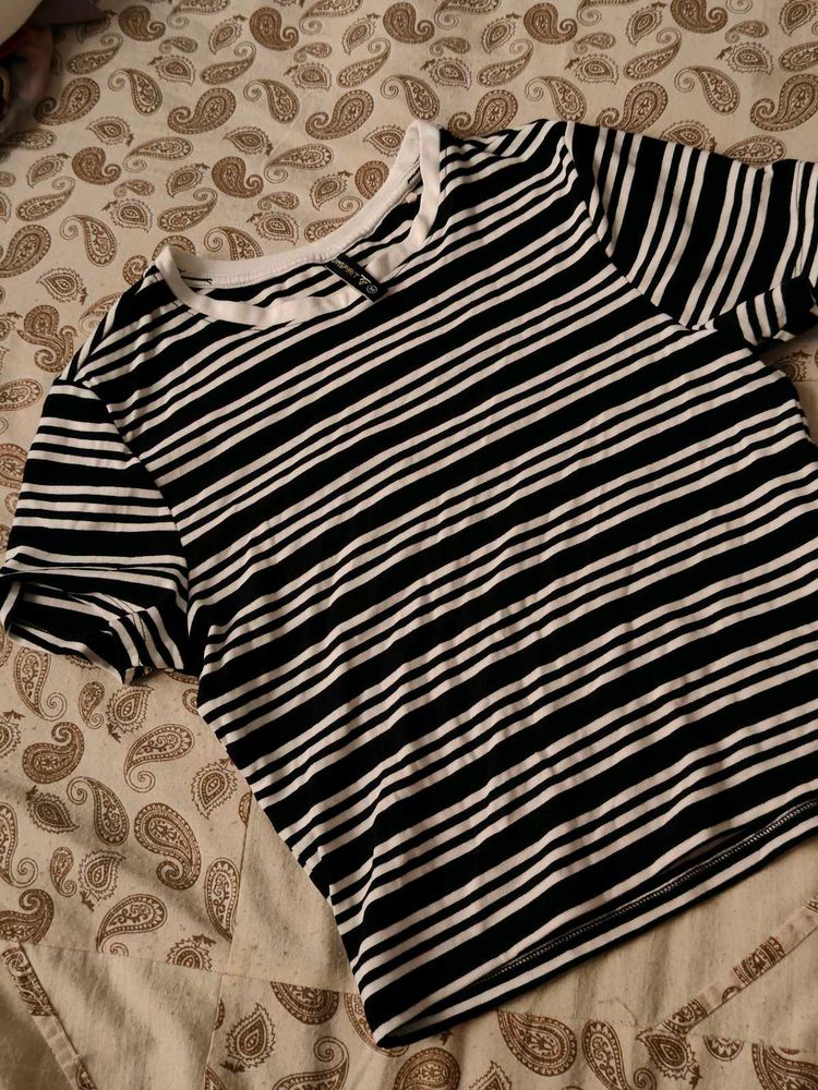 Striped Black &amp; White Tee