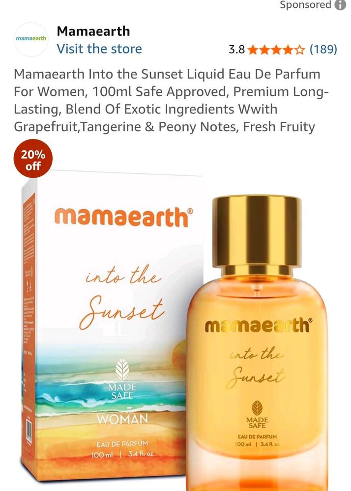 🆕 🩷Mamaearth Sunset Perfume🩷🆕