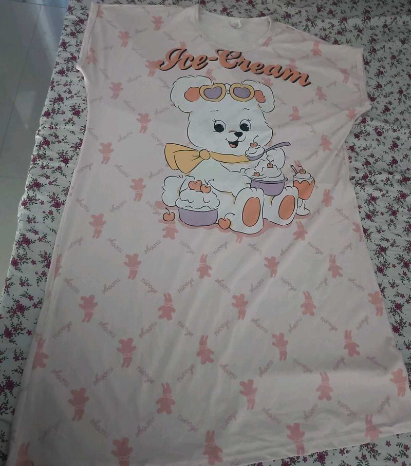 Cute Bear Ice Cream Nightgown