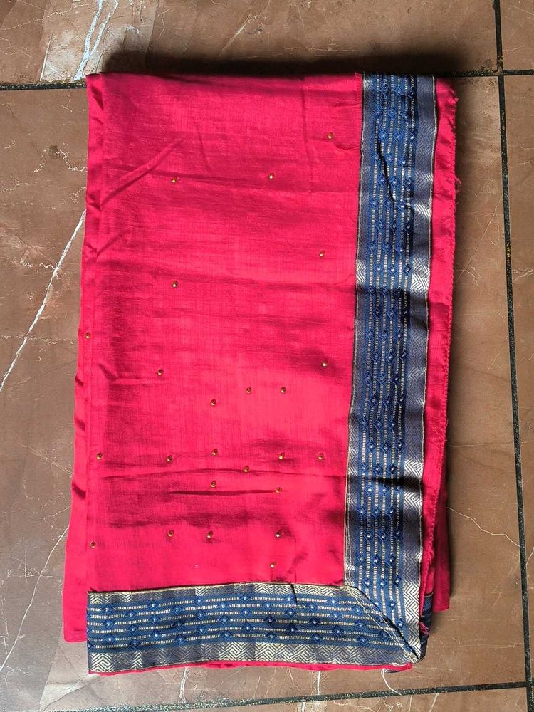 Pink &amp; Blue Saree
