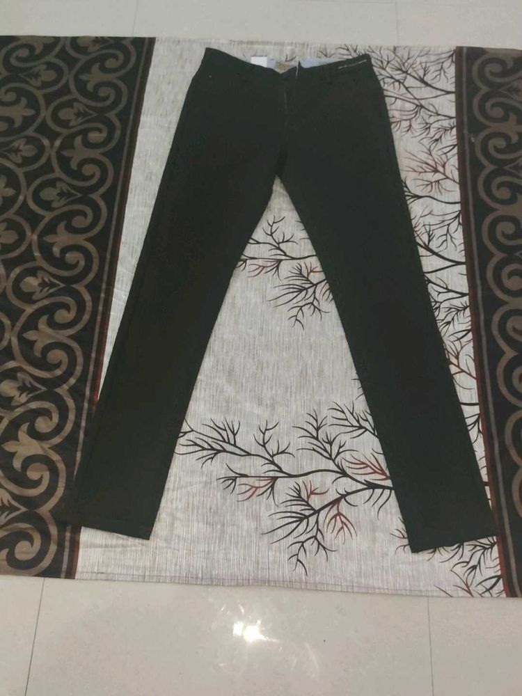 Slim Fit Black Trousers