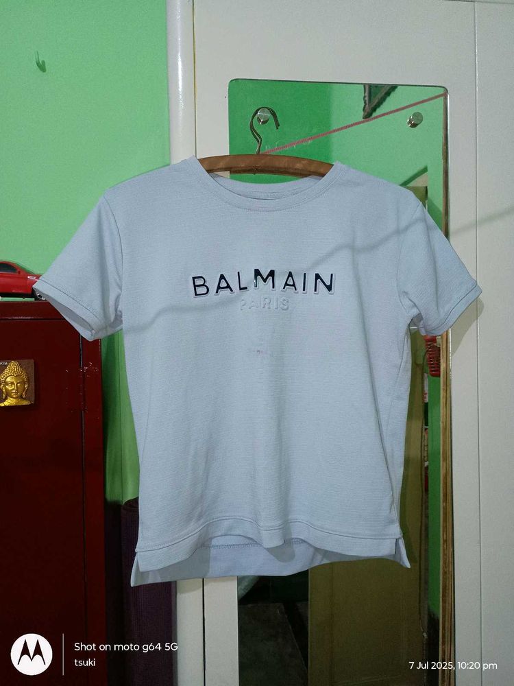 baby blue top Balmain