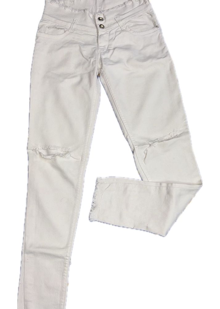 White Distressed Jeans