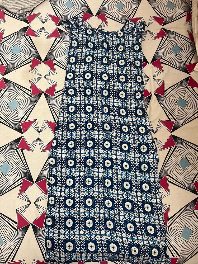 Blue Patterned Kurti