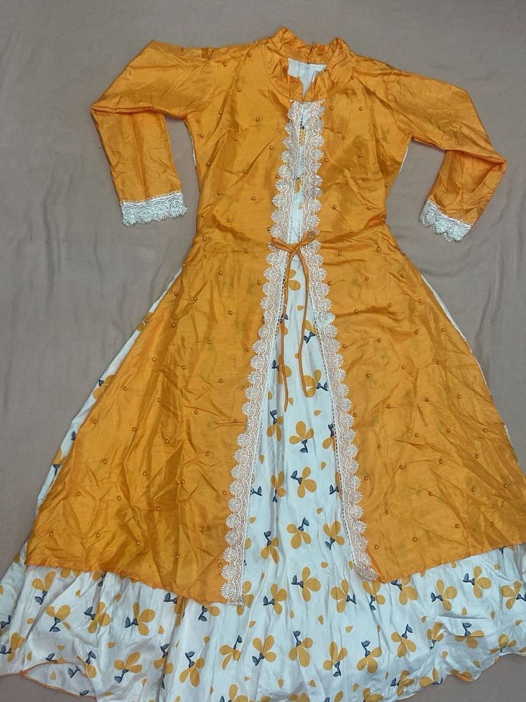 Floral Dress with Lace Details