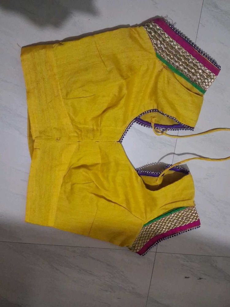 Yellow Embellished Blouse