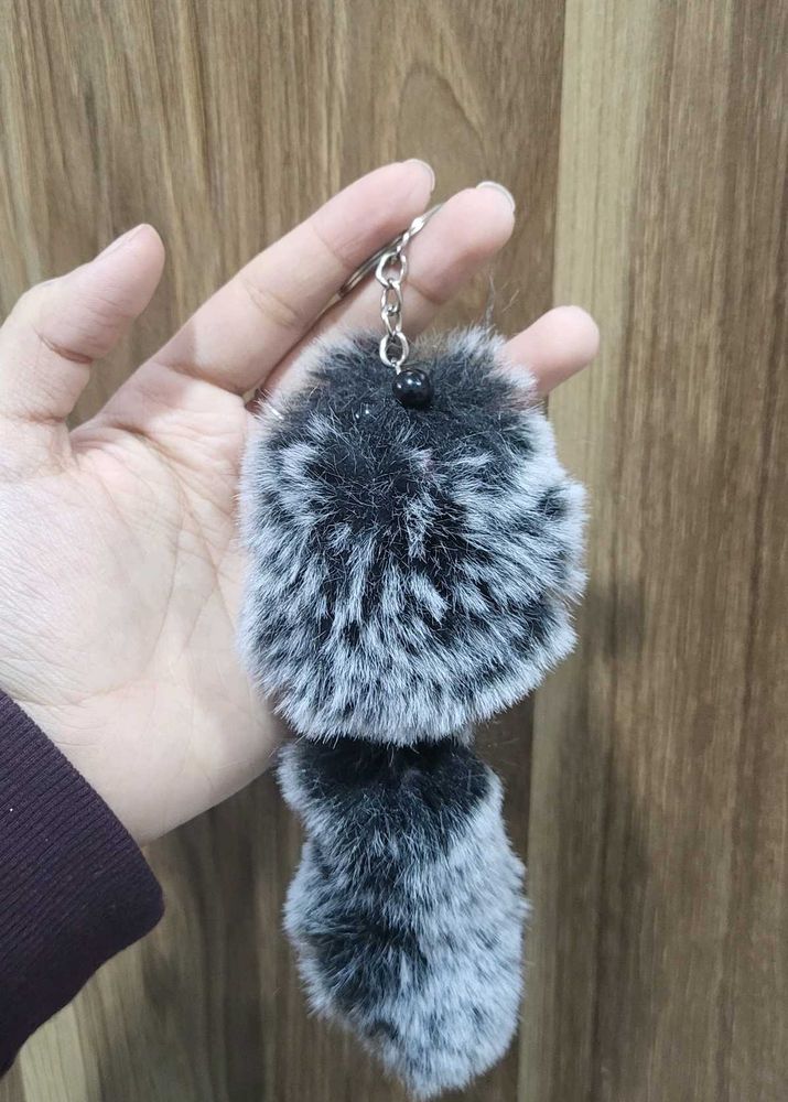 Fluffy Pom-Pom Keychain