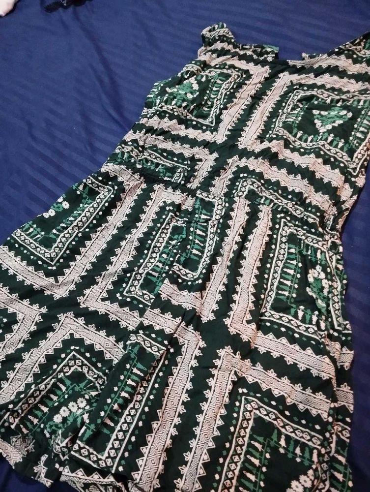 Green Printed Dress