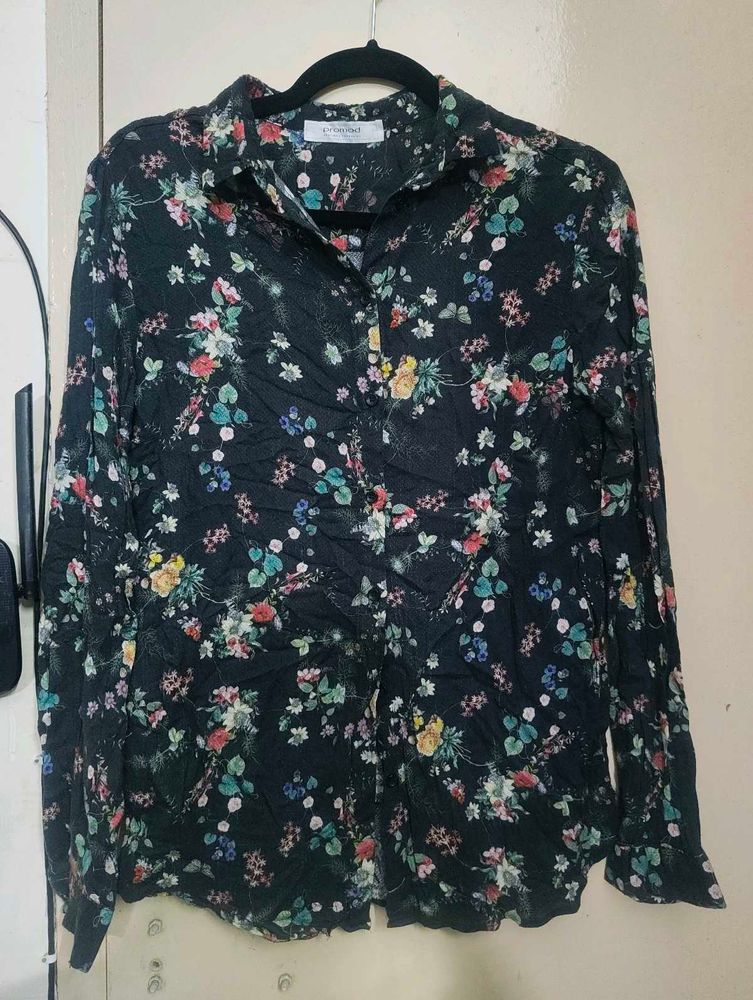 Floral Print Long Sleeve Shirt