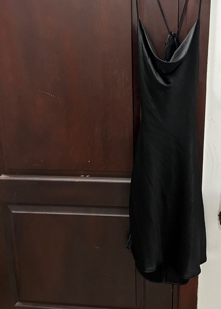 Black Satin Dress