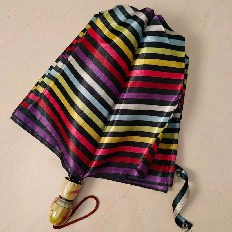 Rainbow Striped Umbrella