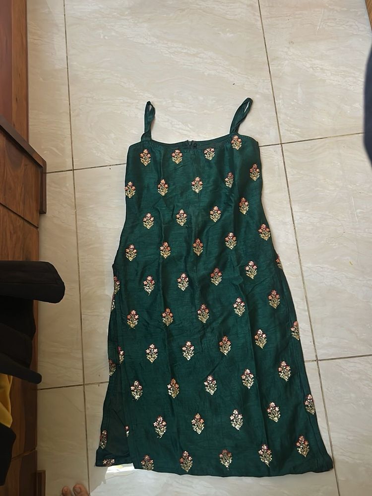Green Traditional Kurta Hand stitched