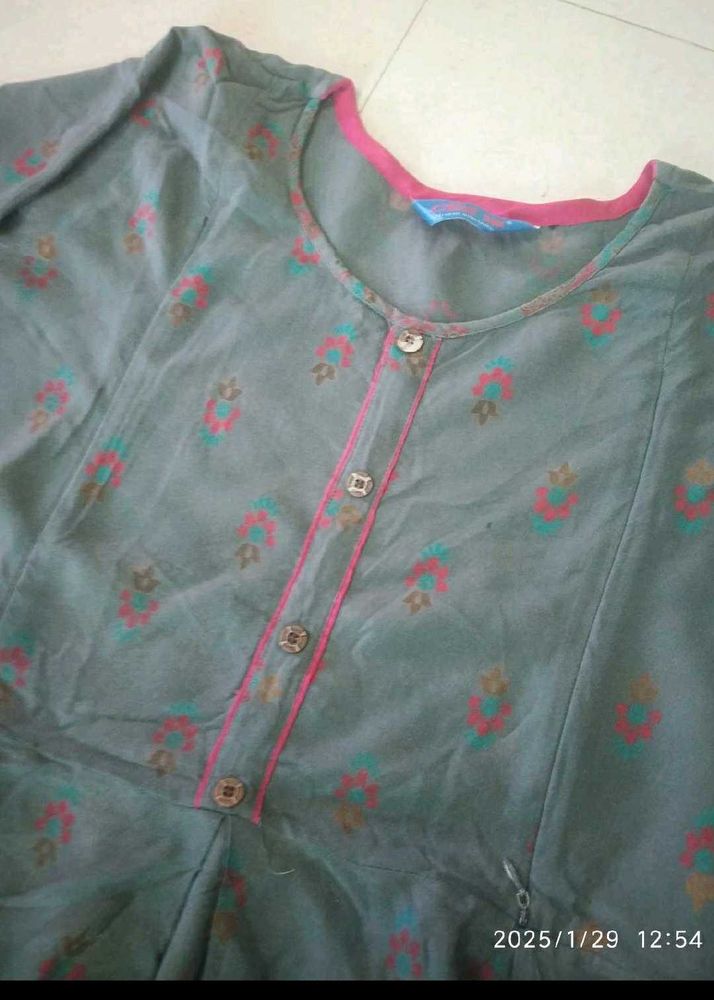 Elegant Grey  maternity Kurta