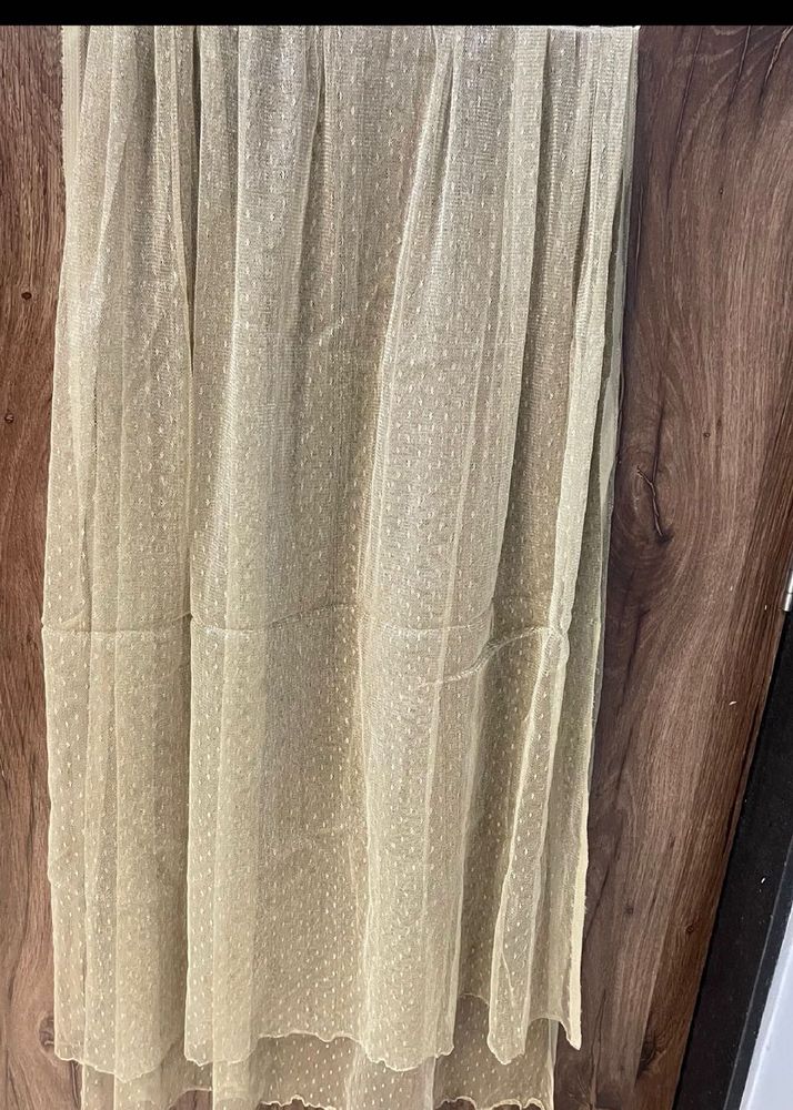 Elegant Gold Layered Skirt