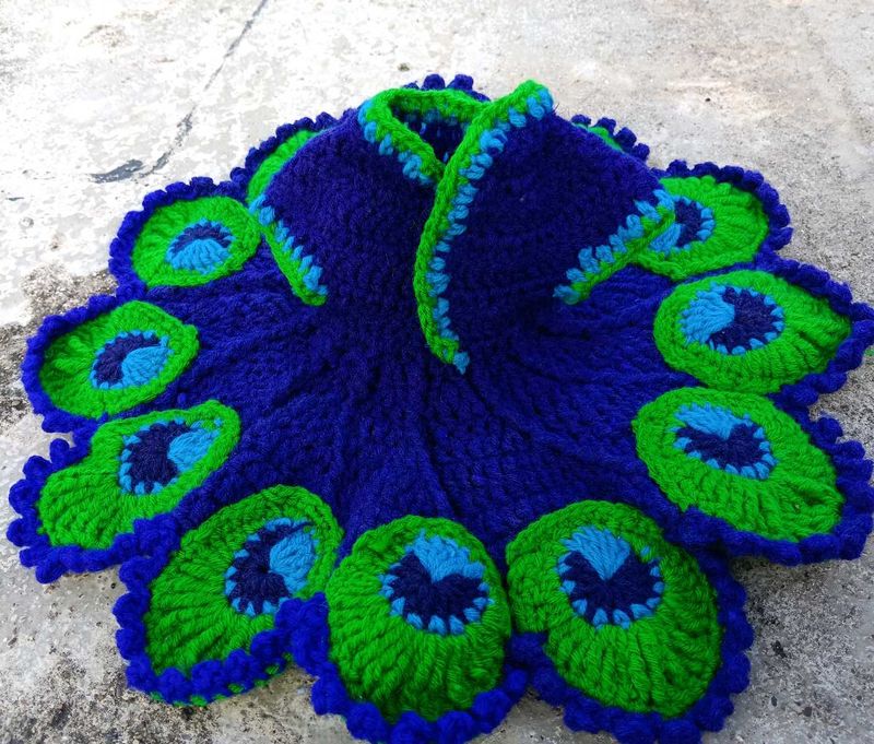 handmade crochet laddu Gopal dress