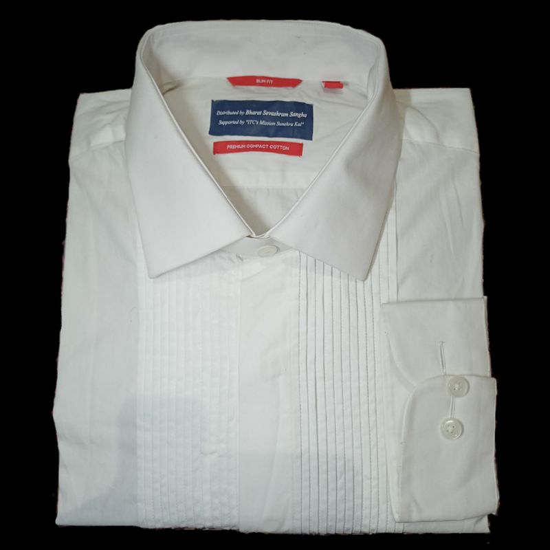 Brand New White Formal Taxido Full Sleeves Shirt For Men