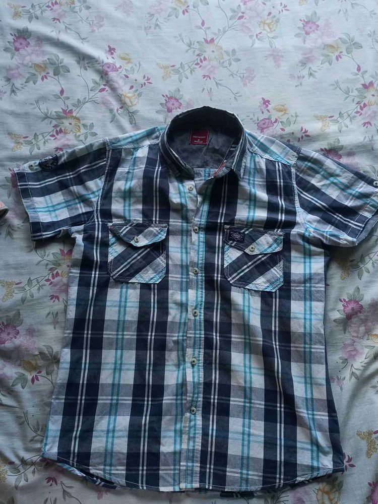 Men Regular Fit Half Shirt, Og Driftwood