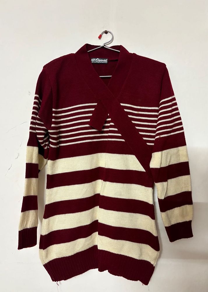 Striped Knit Cardigan