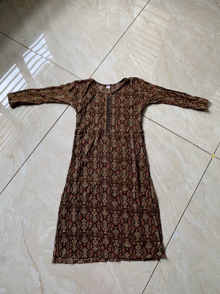 Paisley Print Long Sleeve Dress