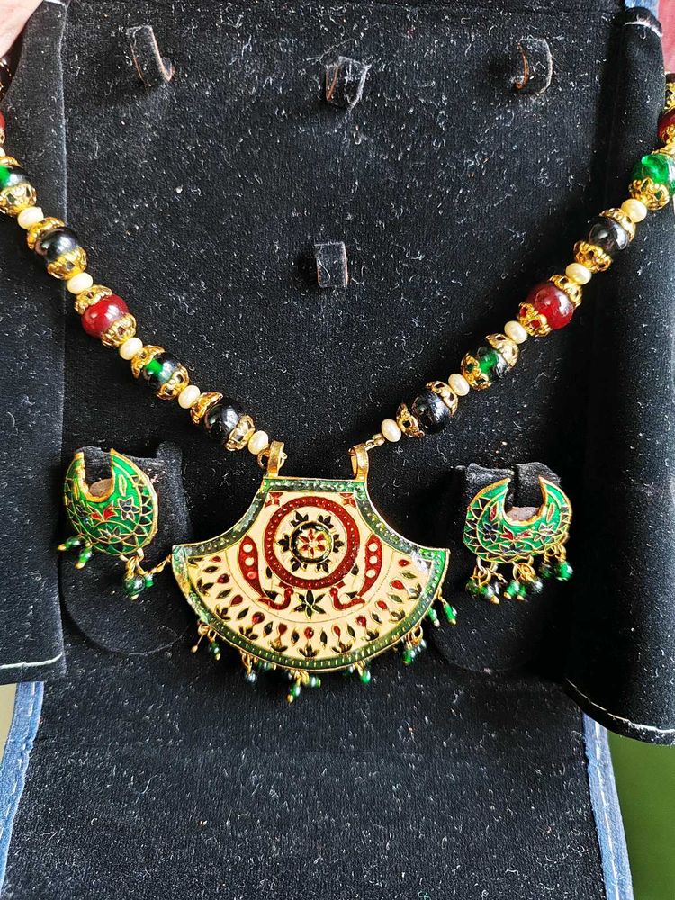 Vintage Meenakari Jewelry Set