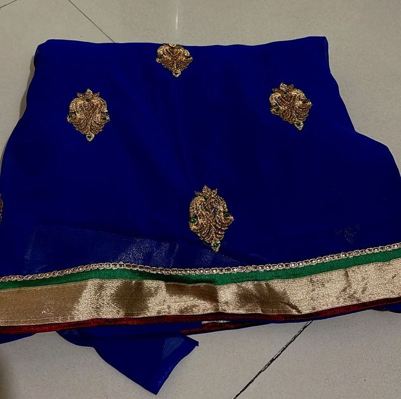 Elegant Blue Saree