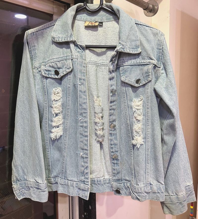 Distressed Denim Jacket