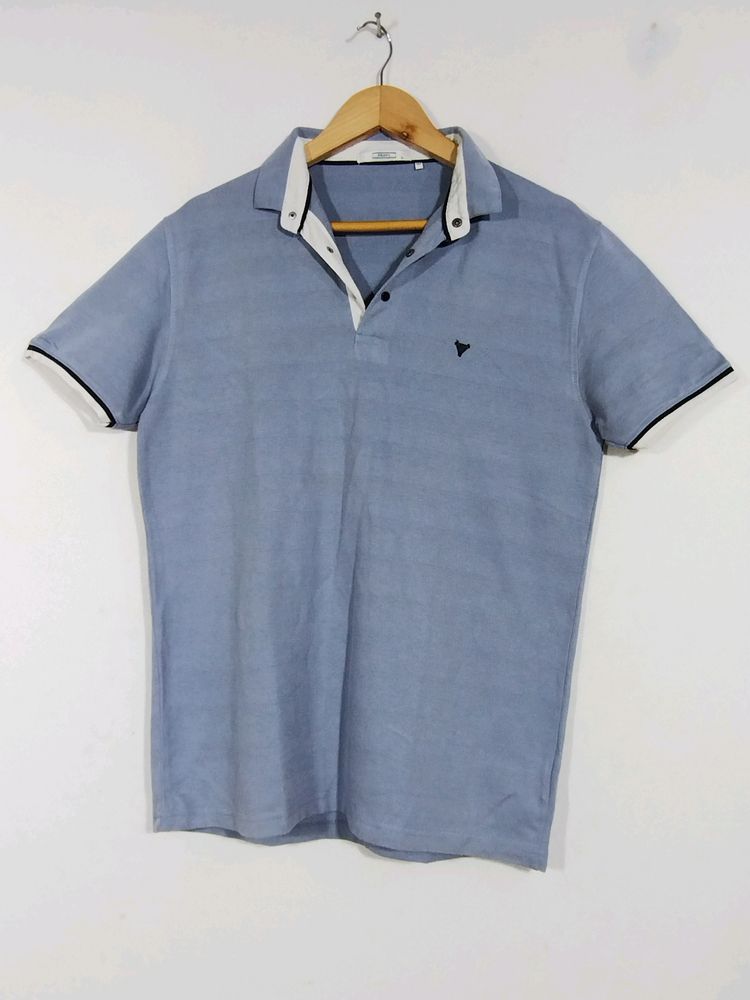 Profy Grey Collar Neck T-Shirt (Men)