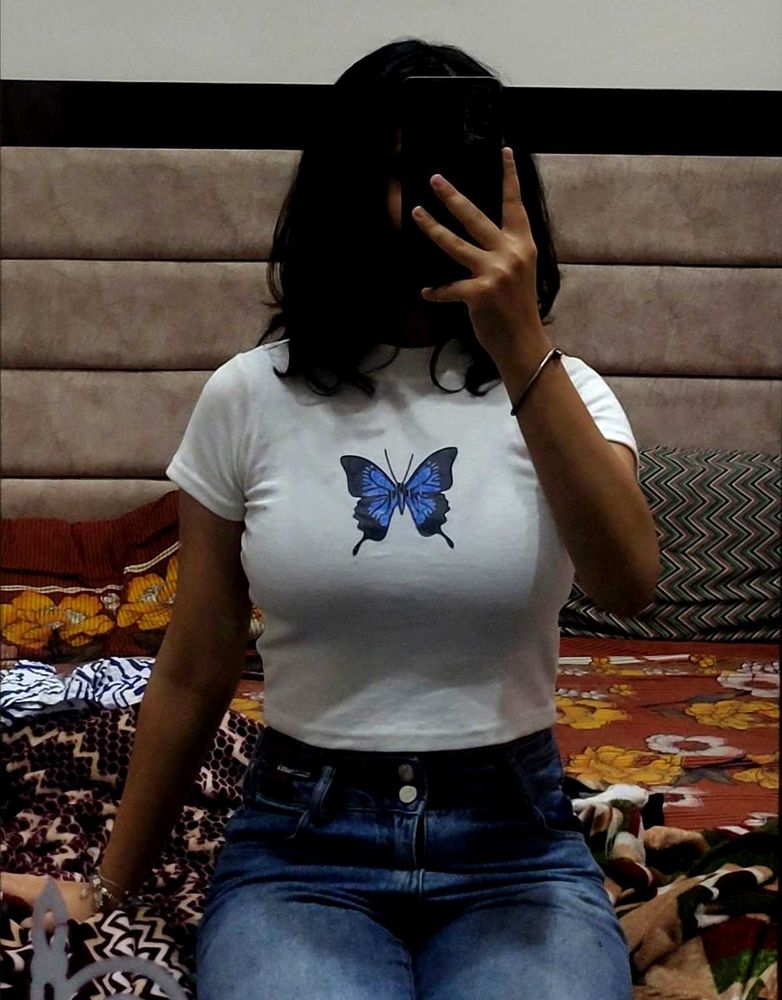 Blue Butterfly Tee
