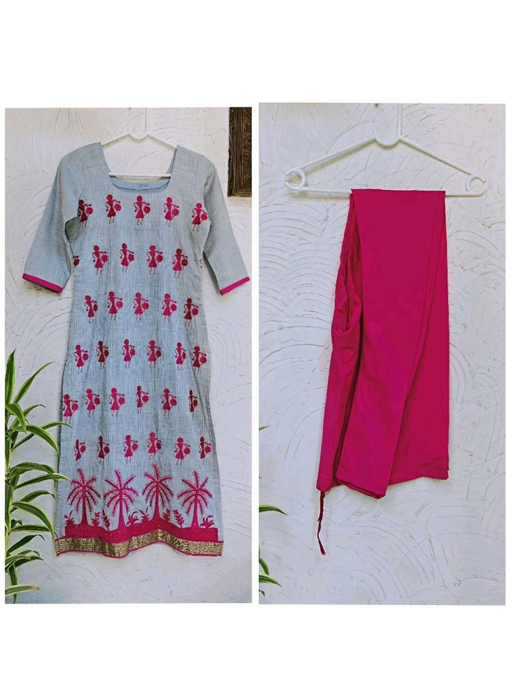 🌴Coastal Design Embroidered Suit