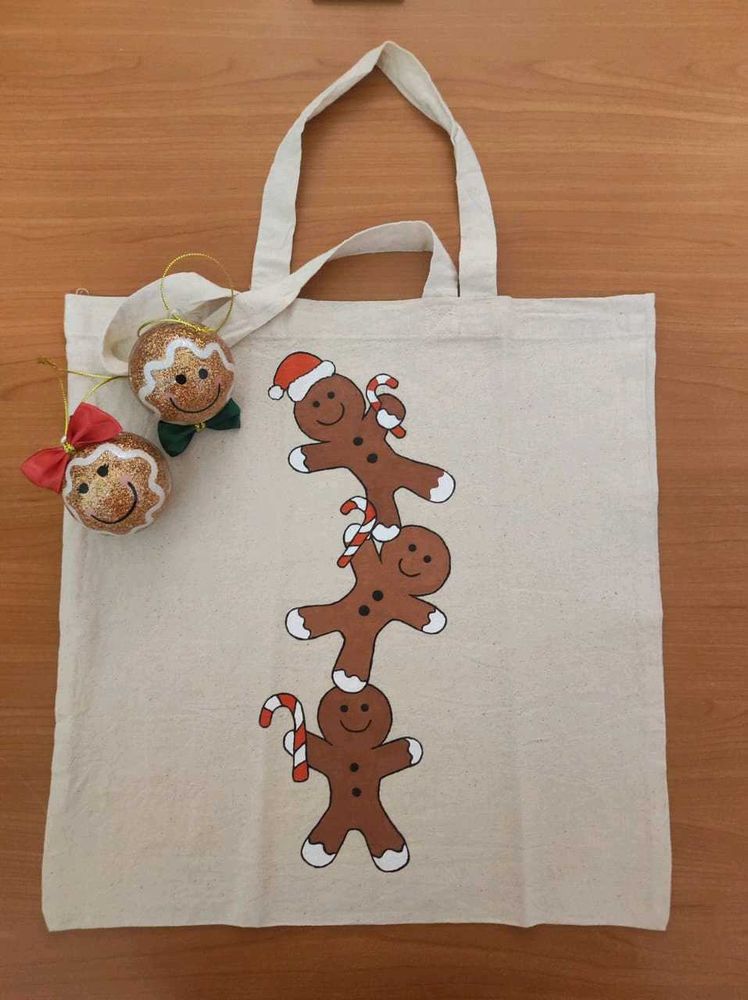 Festive Gingerbread Tote Bag