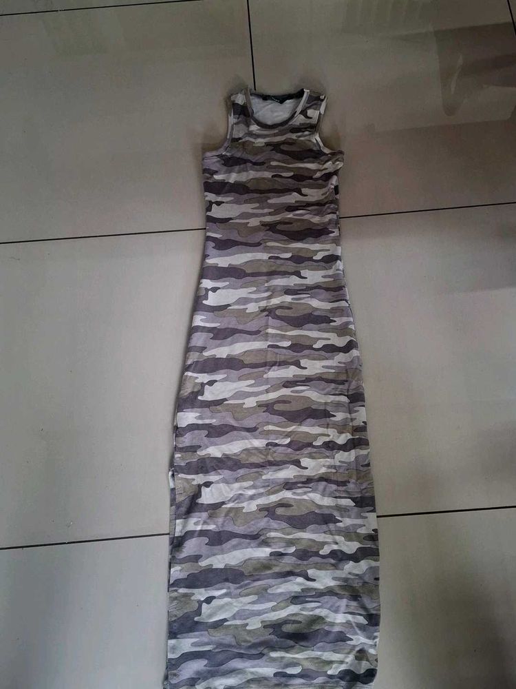 Camo Maxi Dress size xs