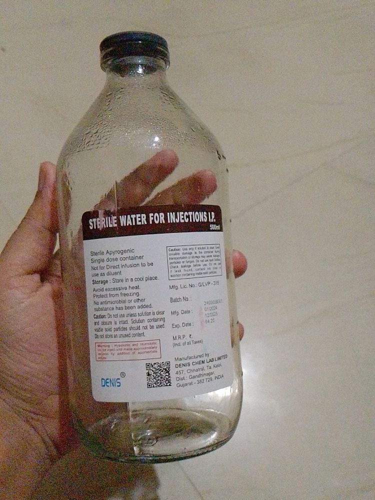 500 ml Glass Bottle With Cap 10 Numbers