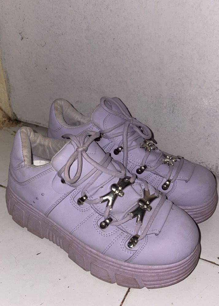 Lilac Platform Sneakers
