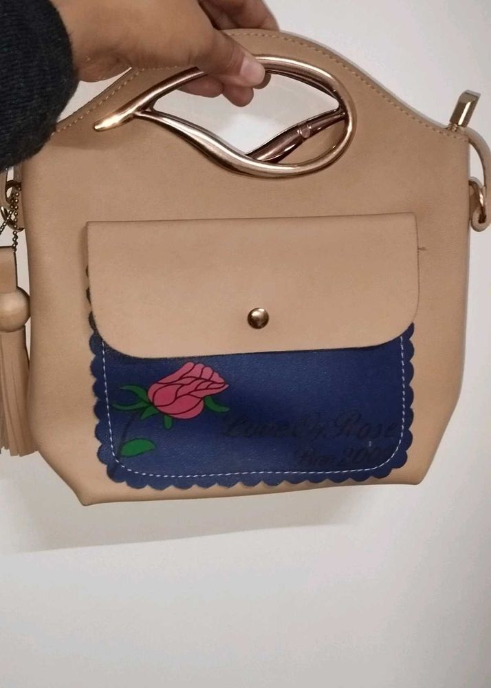 Cute Rose Detail Handbag