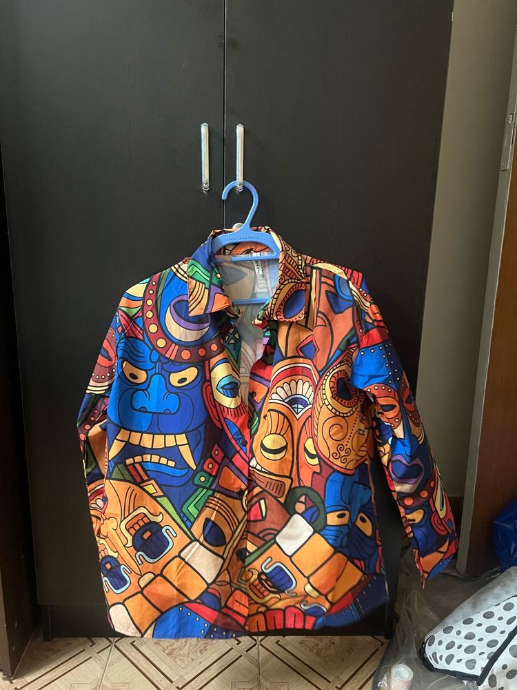 Colorful Graphic Print Shirt