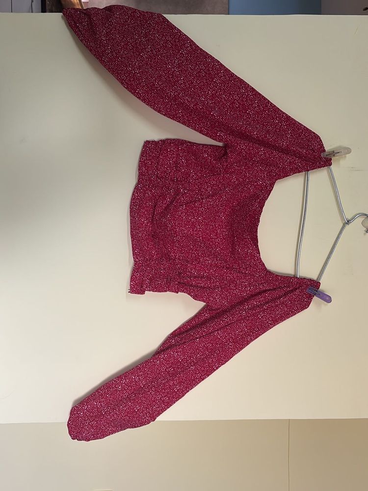 A Maroon Crop Top