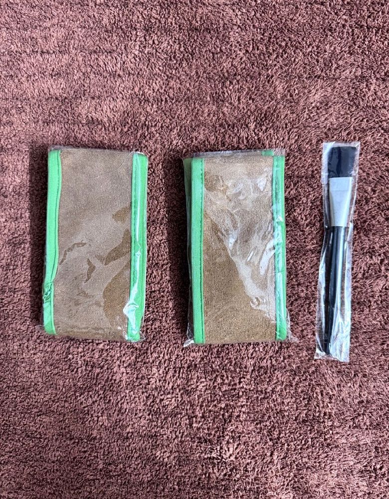 Spa Headbands &amp; Face Applicator Brush Set