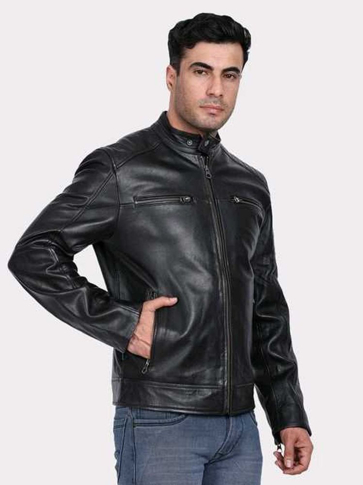 Faux Leather Jacket, L Size