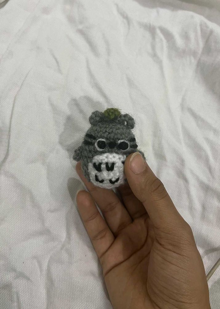 Chrochet Baby Totoro Key Chain Plush