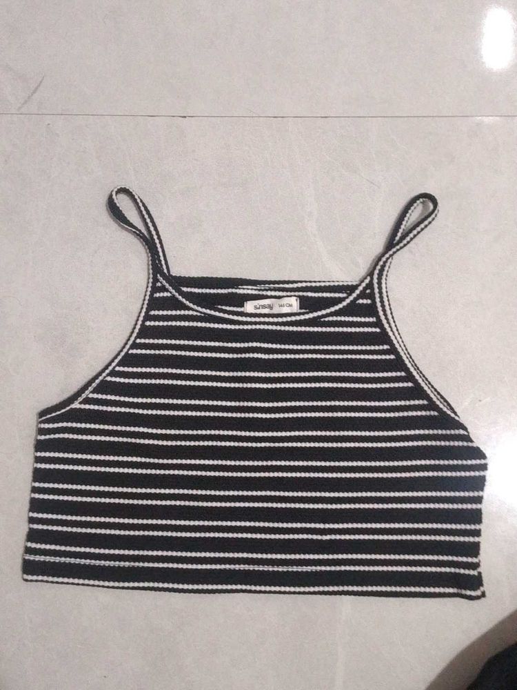 Striped Crop Tank Top