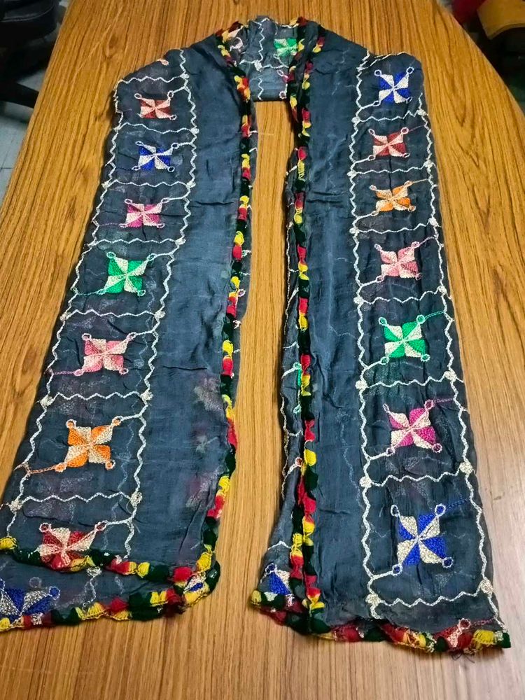 Chiffon Dupatta Fulkari